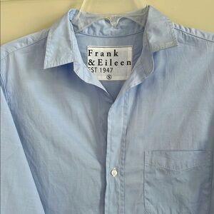 Frank & Eileen Silvio Style Blue Cotton Shirt